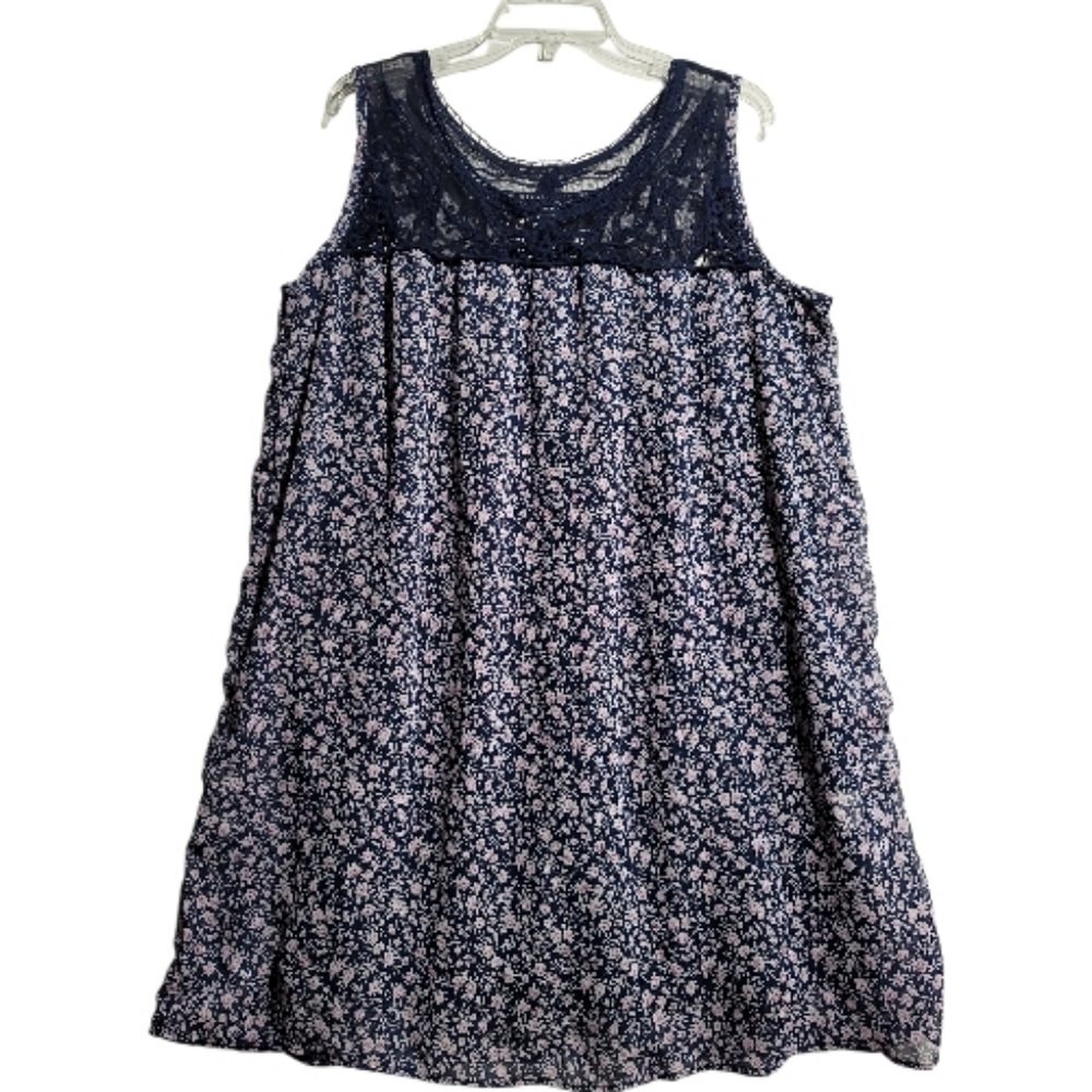 C.O.C. dress lace yoke ditsy floral sheer lined cottagecore coastal cowgirl
